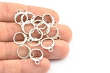 Antique Silver Earring Clasp, 25 Antique Silver Plated Brass Leverback Earring Clasps (12x14mm) (bs1100)--A0897 H0560