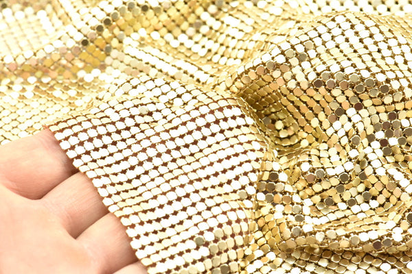 Brass Fabric Chain, Gold Tone Raw Brass Mesh (1500mmx400mm)