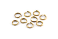 Double Split Ring, 250 Raw Brass Double Jump Rings , Split Rings (7x0.80mm) BS 2014