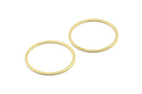 20mm Circle Connector, 50 Raw Brass Circle Connectors (20x0.9mm) E344