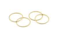 20mm Circle Connector, 50 Raw Brass Circle Connectors (20x0.8mm) E344