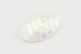 Resin Oval Cabochon, 12 White Resin Oval Cabochon (29.5x20x5mm) E310