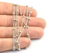 Silver Ball Chain, 5 Meters - 16.5 Feet  (1x3mm) Silver Tone Brass Soldered Chain With Balls Z053