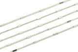 Silver Solder Chain, 5 Meters - 16.5 Feet Silver Tone Soldered Chain, Bar Chain (1x1.5mm) Z009