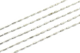 Silver Solder Chain, 3 Meters - 9.9 Feet Silver Tone Soldered Chain, Bar Chain (1.4x1.8mm) Z167