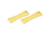 30 Raw Brass Stamping Blank Charms (23x7x0.60mm) A0787