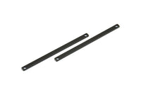 Long Necklace Bar, 10 Oxidized Brass Black Bar Connectors With 2 Holes (55x3x1mm) Brc 148--a0825 S607