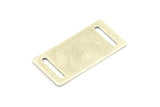 Rectangle Bracelet Blank, 3 Antique Silver Plated Brass Bracelet Blanks With 2 Holes (20x40x0.80mm) Brass 2040-2 A0213