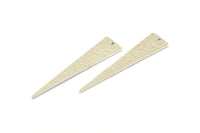 Hammered Triangle Charm, 3 Silver Tone Hammered Long Triangle Charms, Pendant, Earring Findings (11x50x1.2mm) N0276 H0500