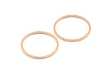 Rose Gold Circle Connector, 12 Rose Gold Plated Brass Circle Connectors, Rings, Findings (19mm) BS 2420 Q0496