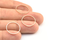 Rose Gold Circle Connector, 12 Rose Gold Plated Brass Circle Connectors, Rings, Findings (19mm) BS 2420 Q0496