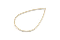 Silver Drop Ring, 24 Silver Tone Drop Connectors (38x25mm) Bs 1127 Q0702