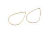 Silver Drop Ring, 24 Silver Tone Drop Connectors (38x25mm) Bs 1127 Q0702