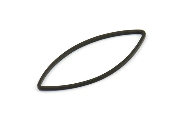 Siyah Markiz Yüzük, 12 Oksitlenmiş Pirinç Siyah Markiz Yüzük, Bağlantı Parçası, Tılsımlar (41x16x1mm) D0034 S769