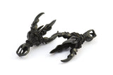 Dragon Claw Pendant, 1 Oxidized Brass Black Dragon Claw Charms, Necklace Pendants (36x11mm) N0380 S459