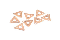 Rose Gold Triangle Connector, 25 Rose Gold Plated Brass Triangle With 3 Holes Connectors, Findings, Tags (13x15mm) Brs 644 A0406 Q0281