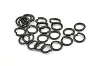 10mm Jump Rings, 25 Oxidized Brass Black Jump Rings (10x1.5mm) D0231 S789