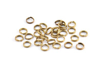 Double Split Ring, 250 Raw Brass Double Jump Rings , Split Rings (7x0.80mm) BS 2014
