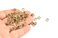 Double Split Ring, 250 Raw Brass Double Jump Rings , Split Rings (7x0.80mm) BS 2014