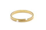 Brass Smooth Ring - 20 Raw Brass Adjustable Smooth Rings (19x2.3mm) Mn44