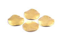 Brass Round Charm, 12 Raw Brass Round Disc Charms (25mm) A0690