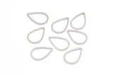 Silver Drop Connector, 50 Silver Tone Drop Connectors (11x16x0.8mm) BS 1134 H0167