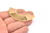 Brass Earring Charm ,6 Raw Brass Ethnic Motif Earring Charms With 2 Holes Pendants, Findings (62x20mm) E519