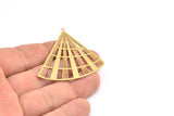 Brass Earring Charm ,6 Raw Brass Ethnic Motif Earring Charms With 1 Loop Pendants, Findings (51.5x48.5mm) E518