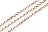 Tiny Chain, Brass Chain, Solder Chain, 10 M - (1.5x 2 Mm) Raw Brass Soldered Chain -( Z001 - R )