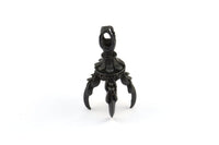Dragon Claw Pendant, 1 Oxidized Brass Black Dragon Claw Charms, Necklace Pendants (36x11mm) N0380 S459