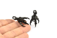 Dragon Claw Pendant, 1 Oxidized Brass Black Dragon Claw Charms, Necklace Pendants (36x11mm) N0380 S459