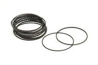 Textured Circle Brass, 10 Oxidized Brass Black Circles (40mm) A0591 S456