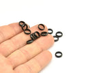 Siyah Daire Konnektörü, 2 Delikli 25 Oksitlenmiş Siyah Pirinç Daire Halka Konnektörü, Bulgular (8x2,5 mm) BS 1850 S796