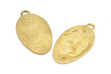 Brass Swing Charm, 2 Raw Brass Swing Textured Oval Charms With 1 Loop, Blanks (39x22x1.2mm) E219