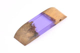 Resin&Wood Pendant,1 Purple Brown Geometric Pendant with 1 Hole, Findings (58x16x8mm) X094
