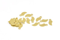 Brass Tiny Charm, 50 Raw Brass Pepper Charms (10mm) Y121