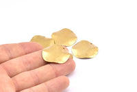 Brass Round Charm, 12 Raw Brass Round Disc Charms (25mm) A0690