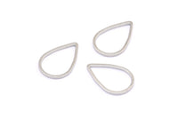 Silver Drop Connector, 50 Silver Tone Drop Connectors (11x16x0.8mm) BS 1134 H0167