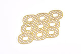 Brass Earring Charm 4 Raw Brass Ethnic Motif Earring Charms With 1 Hole Pendants, Findings (79x55mm) E509