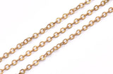 Brass Chain, Solder Chain, Link Chain, 20 M - (1.5x2mm) Raw Brass Soldered Chain - ( Z001 - R )