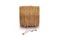 Tiny Chain, Brass Chain, Solder Chain, 10 M - (1.5x 2 Mm) Raw Brass Soldered Chain -( Z001 - R )