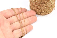 Tiny Chain, Brass Chain, Solder Chain, 10 M - (1.5x 2 Mm) Raw Brass Soldered Chain -( Z001 - R )