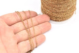 Tiny Chain, Brass Chain, Solder Chain, 10 M - (1.5x 2 Mm) Raw Brass Soldered Chain -( Z001 - R )