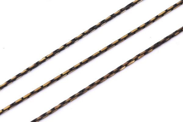Brass Snake Chain, 5m Black Gold Brass Snake Chain (0.70mm) BS 1061