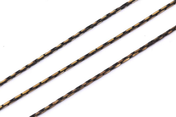 Brass Snake Chain, 20m Black Gold Brass Snake Chain (0.70mm) BS 1061