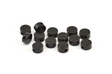 Round Spacer Bead, 8 Oxidized Brass Black Circle Industrial Spacer Bead, Findings (8x4.15mm) D0211 S659