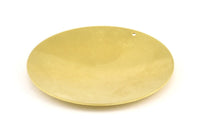 Huge Round Blank, 2 Raw Brass Convex Round Stamping Blanks With 1 Hole (60x0.80mm) B0074