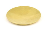 Huge Round Blank, 2 Raw Brass Convex Round Stamping Blanks With 1 Hole (60x0.80mm) B0074