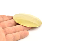 Huge Round Blank, 2 Raw Brass Convex Round Stamping Blanks With 1 Hole (60x0.80mm) B0074