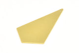 Necklace Triangle, 6 Raw Brass Triangle Charms with 1 holes (54x29x0.80mm) V106